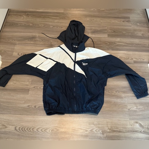Reebok Other - Reebok Vintage Track Jacket Removable Hood Colorblock Y2K Mens size Large